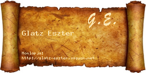 Glatz Eszter névjegykártya